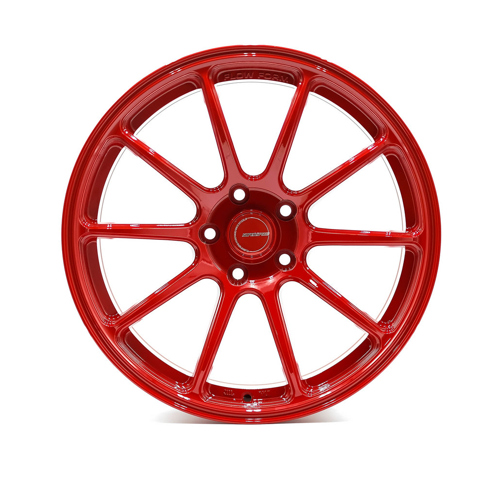 RF03RR Flow Form Hyper Red 18x9.5 +38 5x114.3 CB73.1 Cone seat
