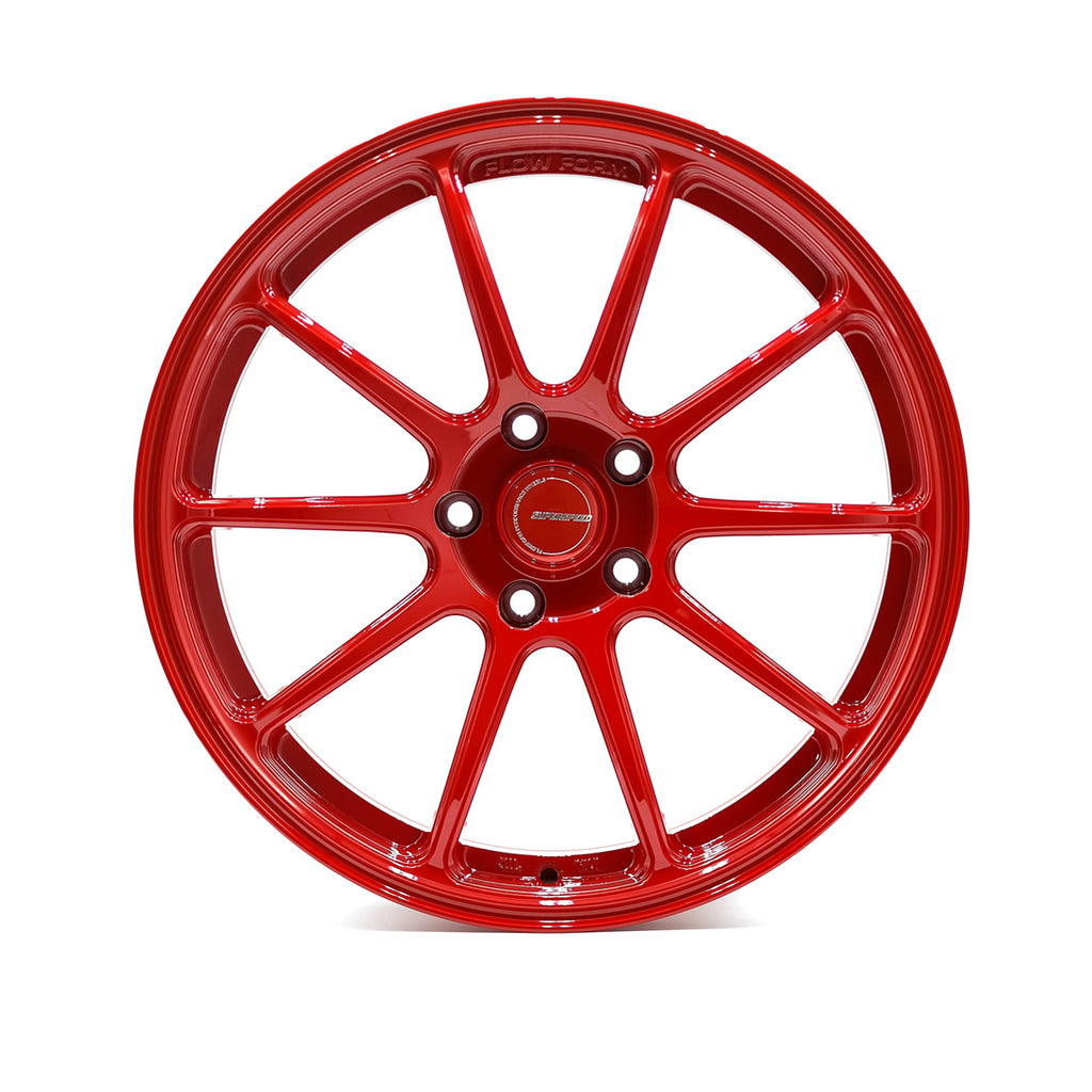 RF03RR Flow Form Hyper Red 18x8.5 +45 5x114.3 CB73.1 Cone seat