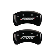 Load image into Gallery viewer, MGP 4 Caliper Covers Engraved Front &amp; Rear SPORT Black finish silver ch