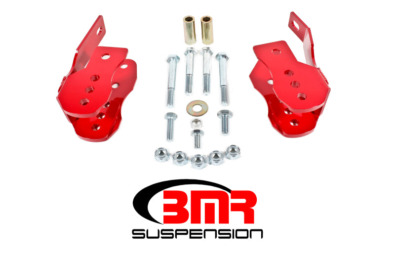 BMR 05-14 S197 Mustang Bolt-On Control Arm Relocation Brackets - Red - GTR Auto