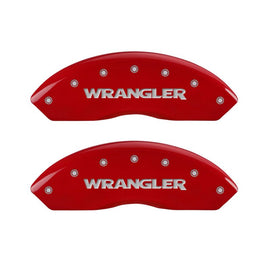 MGP 4 Caliper Covers Engraved Front & Rear Hemi Red finish silver ch