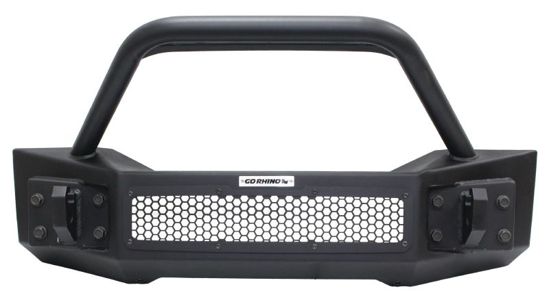 Go Rhino 07-20 Jeep Wrangler JL/JLU/JK/JKU/Gladiator JT Rockline Front Stubby Bumper w/ Overrider - GTR Auto