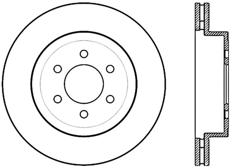 StopTech 03-04 Dodge Dakota Slotted Front Right Sport Cryo Brake Rotor