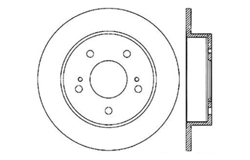 StopTech 02/94-98 Nissan 240SX SportStop Slotted & Drilled Rear Left Rotor