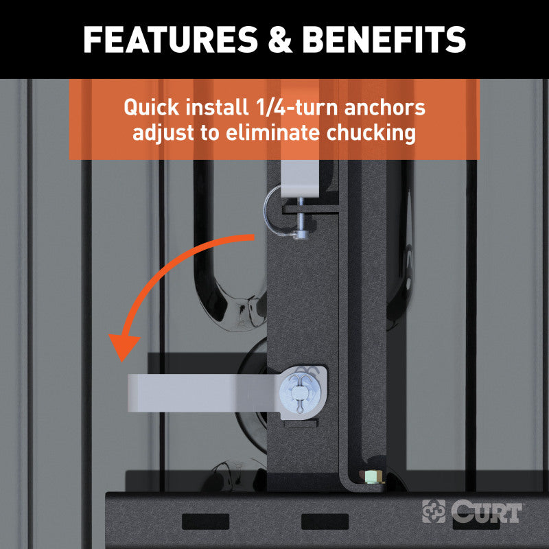 Curt OEM Puck System 5th Wheel Adapter w/ Standard Rails for GM