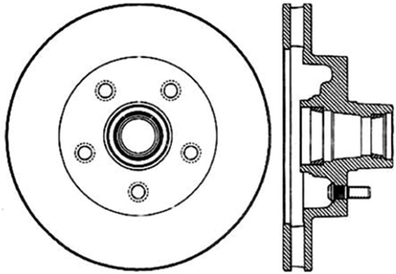 StopTech 71-95 GMC G-Series Front Right Sport Cryo Slotted Rotor