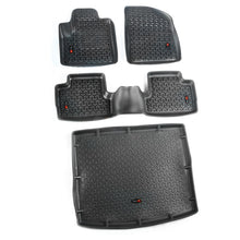 Load image into Gallery viewer, Rugged Ridge Floor Liner Front/Rear/Cargo Black 2014-2019 Jeep Cherokee KL