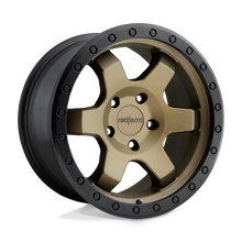 Load image into Gallery viewer, Rotiform R150 SIX-OR Wheel 17x9 5x127 1 Offset - Matte Bronze Black Bead Ring