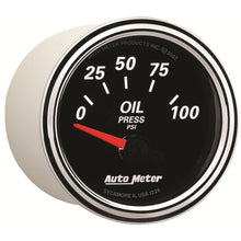 Load image into Gallery viewer, Autometer Designer Black II 52mm 100 PSI Oil Pressure Gauge