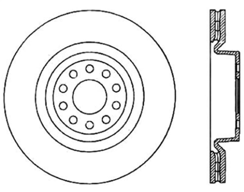 StopTech 09-11 Audi A6 Quattro 3.0L/4.2L / 04-10 A8/A8 Quattro Drilled Right Front Rotor