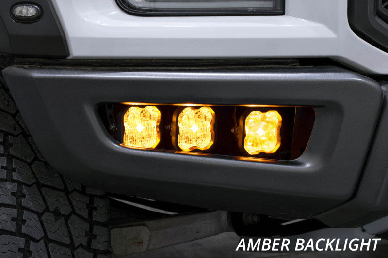 Diode Dynamics 17-20 Ford Raptor SS3 LED Fog Light Kit - Yellow Max