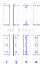 King Engine Bearings Mazda KL V6 (Size STD) Main Bearing Set of 4