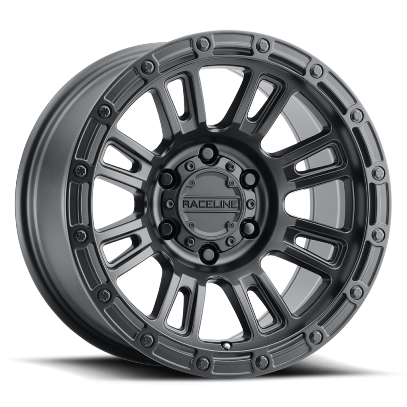 Raceline 956B Compass 17x9in / 6x135 BP / -12mm Offset / 87.1mm Bore - Satin Black Wheel