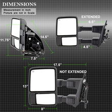 Load image into Gallery viewer, xTune Ford Superduty 08-15 L&amp;R Extendable Power Heated Adjust Mirror Amber MIR-FDSD08S-PW-AM-SET