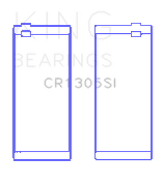 King 03-15 Dodge Cummins Diesel 5.9L L6 (Size 0.75) Cracked Rod Bearing (Must Order 6 for Set)