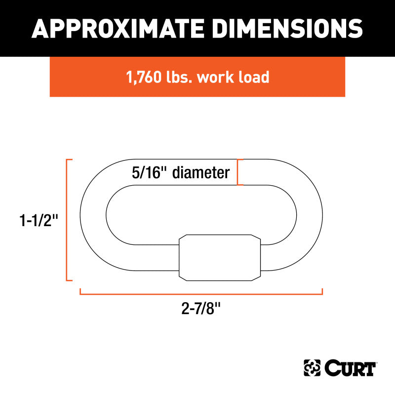 Curt 5/16in Quick Links (1760lbs 2-Pack)