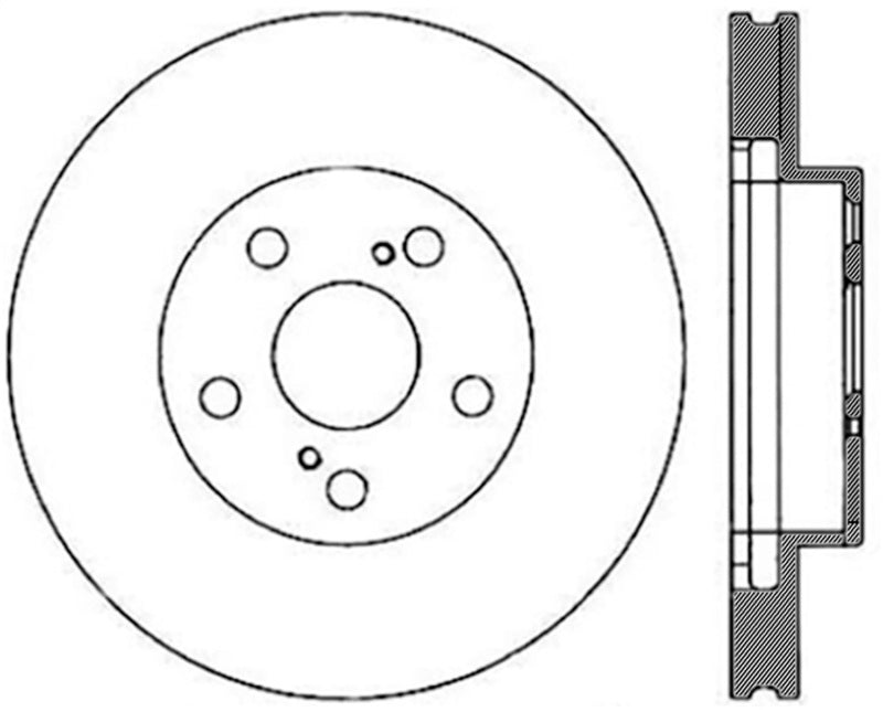 StopTech Power Slot 00 Toyota Celica GT CRYO Slotted Left Front Rotor