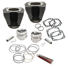 Load image into Gallery viewer, S&amp;S Cycle 84-99 BT 96in 3-5/8in Big Bore Cylinder &amp; Piston Kit For S&amp;S SH96 Engines - Wrinkle Black