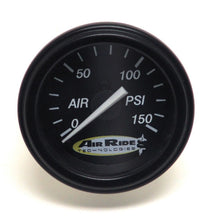 Load image into Gallery viewer, Ridetech Air Pressure Gauge Single Needle Black Face 150psi w/ Fittings