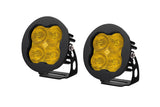 Diode Dynamics SS3 LED Pod Sport - Yellow SAE Fog Round (Pair)