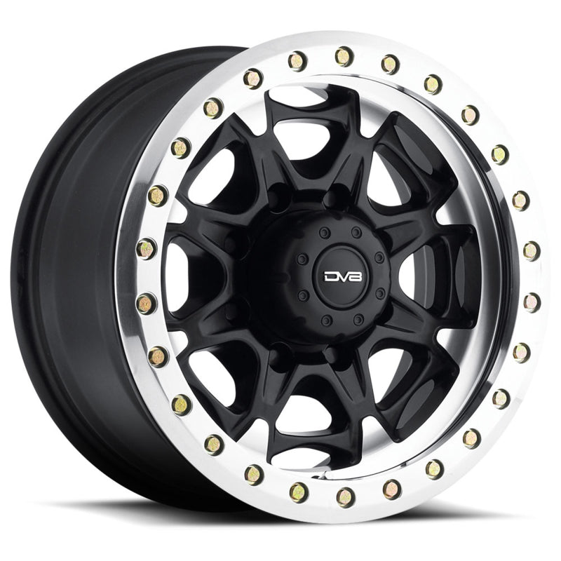 DV8 Offroad 882 Beadlock 17X8.5 8x165.1 +0MM OS 6061 T6 Aircraft Grade Aluminum Wheel - Matte Black