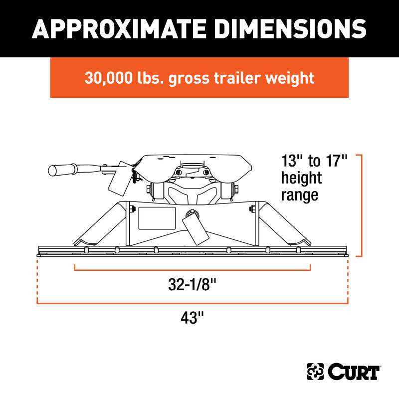 Curt A30 Hitch Hitch W/ Base Rails