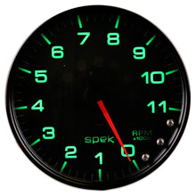 Load image into Gallery viewer, Autometer Spek-Pro Gauge Tachometer 5in 11K Rpm W/Shift Light &amp; Peak Mem Black/Black