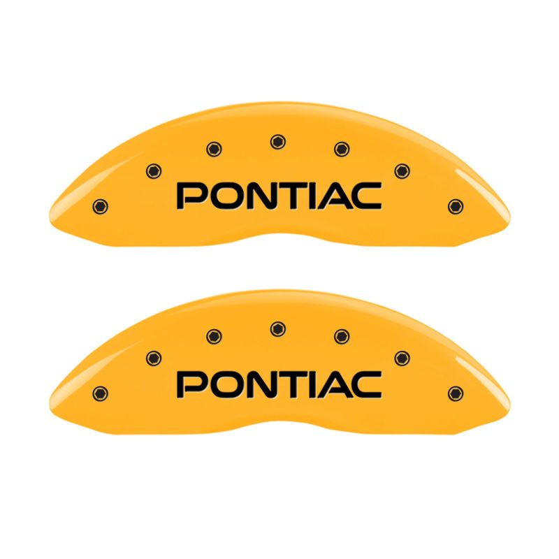 MGP 4 Caliper Covers Engraved Front Pontiac Rear Gxp Yellow Finish Black Char 2008 Pontiac G8