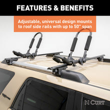 Load image into Gallery viewer, Curt 53-3/8in Aluminum Universal Roof Rack Crossbars