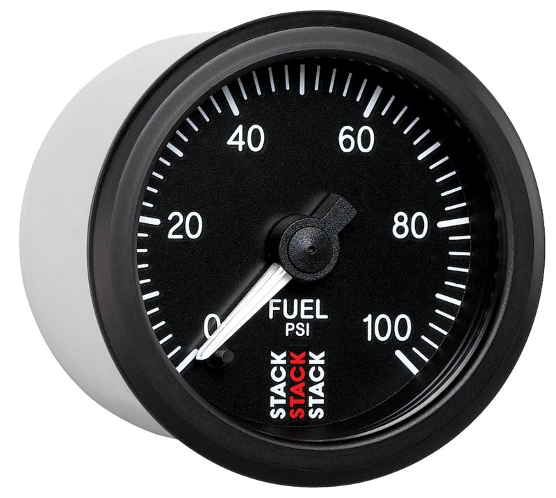 Autometer Stack 52mm 0-100 PSI 1/8in NPTF Male Pro Stepper Motor Fuel Pressure Gauge - Black