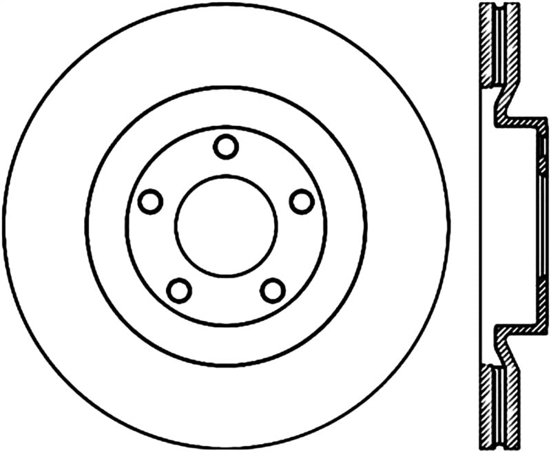 StopTech 07-15 Ford Edge Cryo Slotted Front Left Sport Brake Rotor