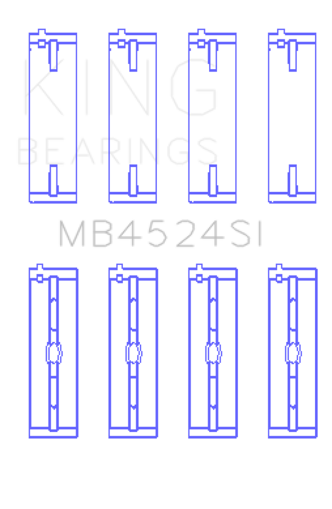 King Bearings Nissan VR38DETT VQ35HR VQ37HR Performance Crankshaft Main Bearings - Size +0.25mm - GTR Auto