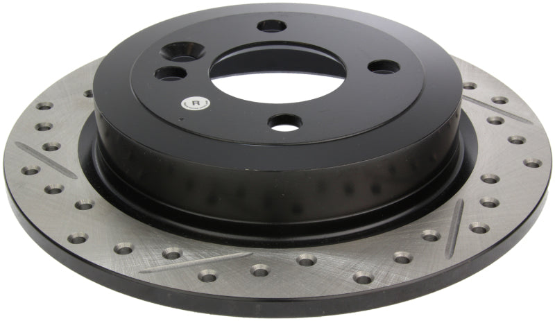 StopTech 02-06 Mini Cooper/Cooper S Slotted & Drilled Right Rear Rotor