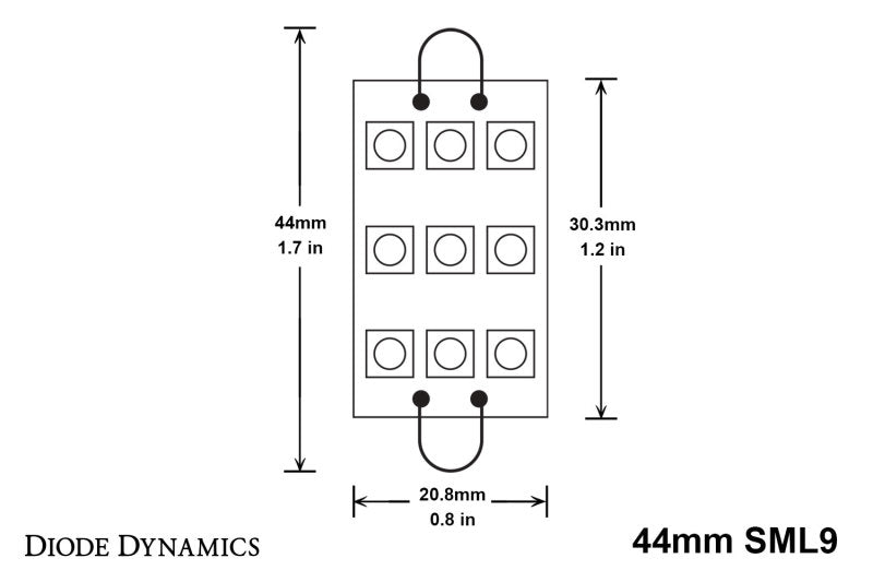 Diode Dynamics 44mm SML9 LED Bulb - Cool - White Set of 4