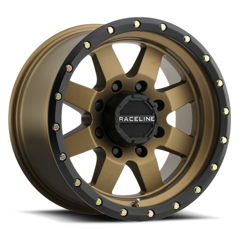 Raceline 935BZ Defender 18x9in / 5x150 BP / 18mm Offset / 112.2mm Bore - Bronze Wheel