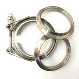 Ticon Industries 5in Titanium V-Band Clamp Assembly (2 Flanges/1 Clamp)