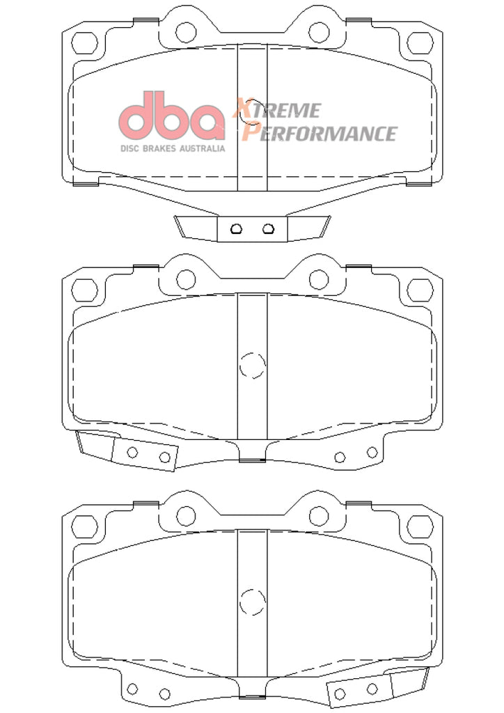 DBA 92-99 Toyota Land Cruiser XP Performance Front Brake Pads