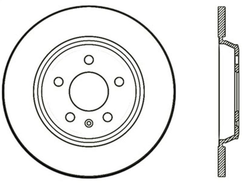 StopTech 08-17 Audi A5/A5 Quattro w/TRW/Girling Brakes Sport Slotted & Drilled Rear Left Cryo Rotor