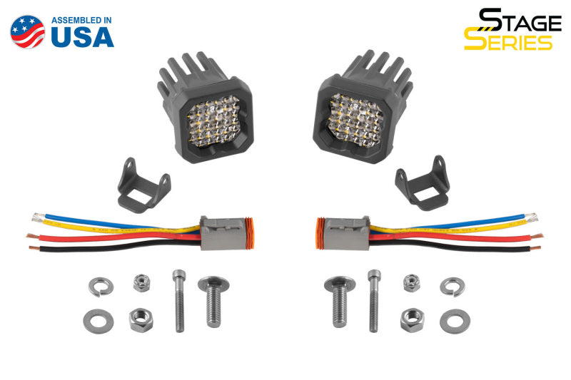 Diode Dynamics Stage Series C1R - White Flood Standard LED Pod (Pair)