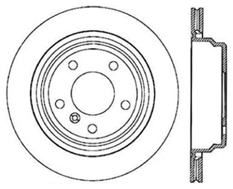 StopTech 01-03 BMW 525/530 Series / 96-03 540i / 96-00 528 Series Slotted&Drilled Left Rear Rotor