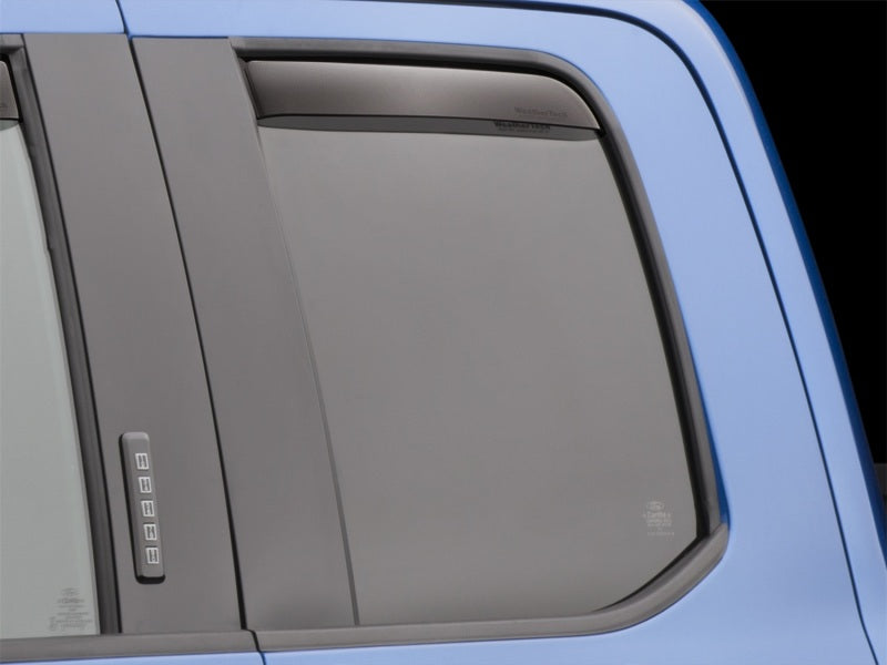 WeatherTech 2015+ Ford F-150 SuperCab Rear Side Window Deflectors - Dark Smoke