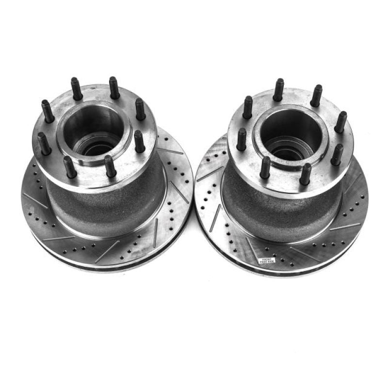 Power Stop 99-02 Ford F-350 Super Duty Front Drilled & Slotted Rotor - Pair