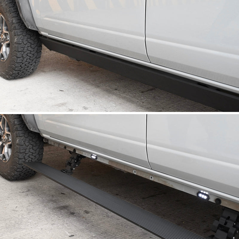 RealTruck 19-24 Ram 1500 Crew Cab 4dr VoltStep Electric Running Board Kit (No Drill) - Tex. Blk - GTR Auto