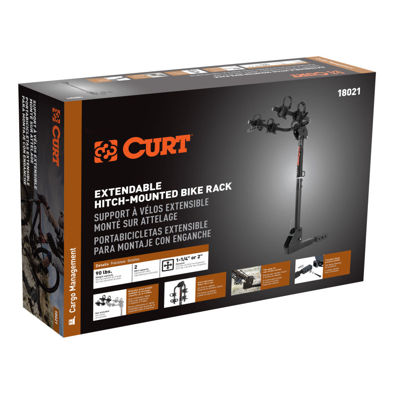 Curt Hitch-Mounted Bike Rack (2 Bikes 1-1/4in or 2in Shank)