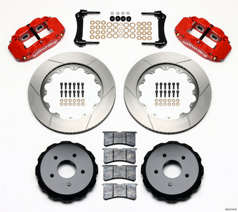 Wilwood Narrow Superlite 4R Rear Kit 14.00in Red 97-04 Corvette C5/Z06 05-13 C6