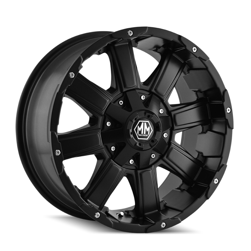 Mayhem 8030 Chaos 20x9 / 5x127 BP / -12mm Offset / 87mm Hub Matte Black Wheel