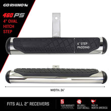 Load image into Gallery viewer, Go Rhino 4in Oval Hitch Step - Stainless