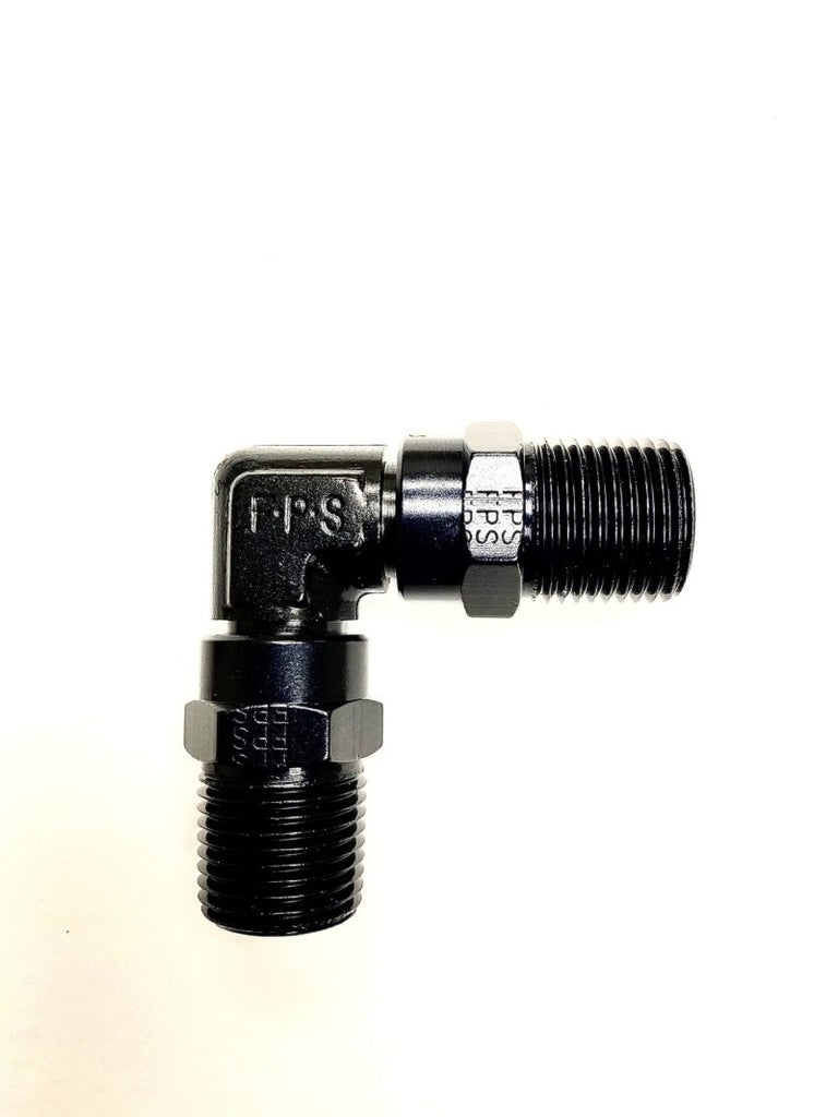 Fragola -8AN (3/4-16) x -10AN (7/8-14) ORB 90 Degree Swivel Adapter