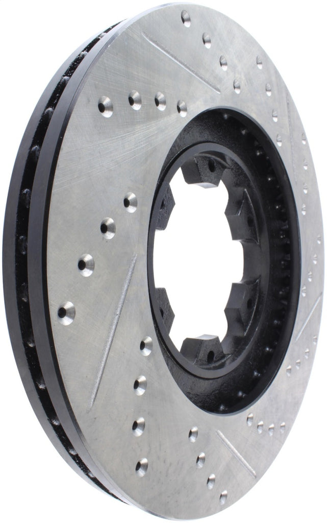StopTech 98-03 Infiniti QX4/QX56 / 12/98-04 Nissan Pathfinder Slotted & Drilled Right Front Rotor