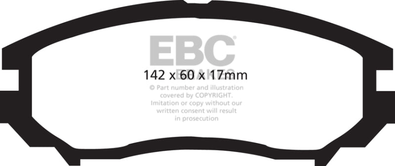 EBC 04-06 Hyundai Tiburon 2.7 6 speed Ultimax2 Front Brake Pads